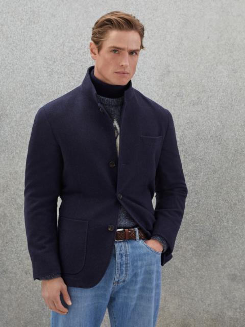 Water-resistant lightweight cashmere jacket-style outerwear