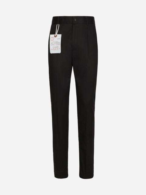 Tailored stretch cotton pants