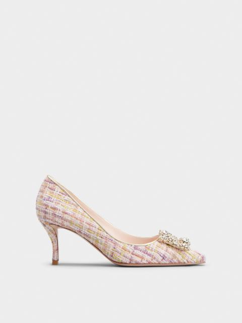 Roger Vivier Flower Strass Buckle Pumps in Fabric
