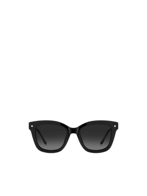 CAROLINA HERRERA faux-pearl-embellished squared-frame sunglasses
