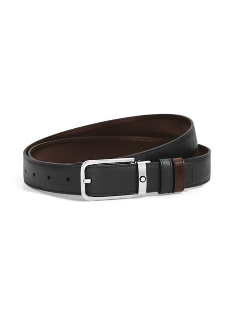 Montblanc 30 MM REVERSIBLE BELT IN SARTORIAL LEATHER WITH RECTANGULAR BUCKLE