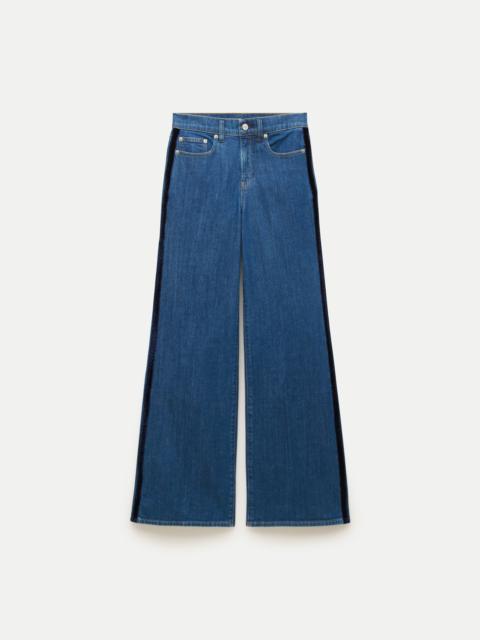 J.CREW Denim trouser jean with corduroy stripe