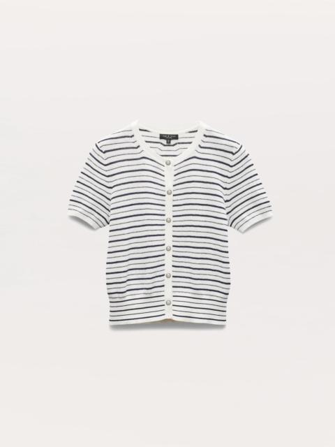 rag & bone Dina Striped Cotton-Blend Cardigan
