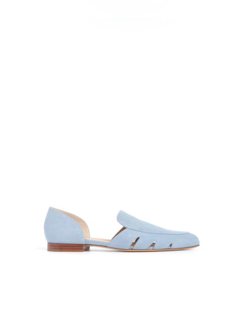 GABRIELA HEARST Rory Flat Shoe in Stone Blue Suede