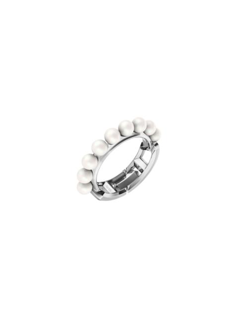 Diesel STERLING SILVER AND PEARL BAND RING