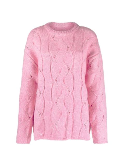 long-sleeve knitted jumper
