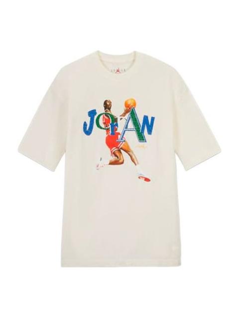 Jordan Air Jordan x Aleali May Crossover Printing Basketball Sports Short Sleeve White DH3852-133