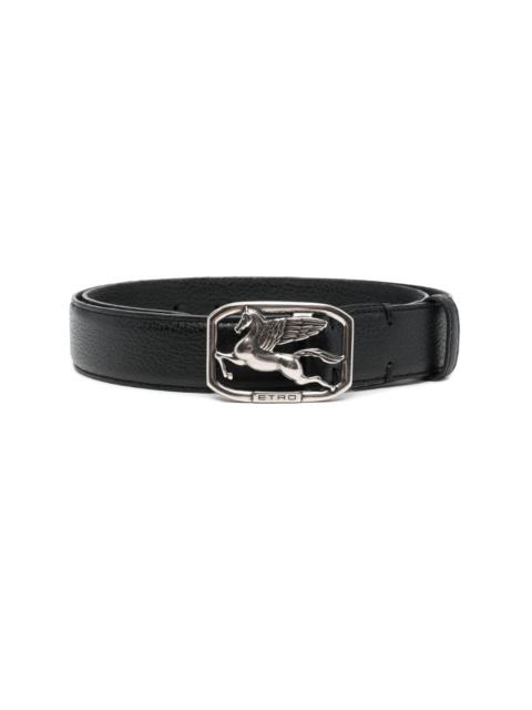 Etro pegasus-buckle leather belt