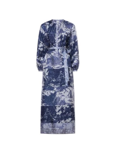 Pierre-Louis Mascia Aloe floral-pattern midi dress