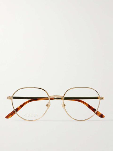 Round-Frame Gold-Tone Optical Glasses