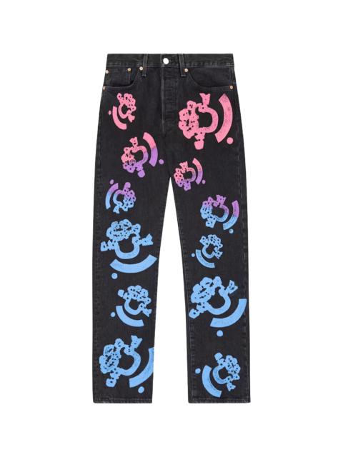 DENIM TEARS BSTROY 501 Jeans "Washed Black / Pink / Blue" DT1066