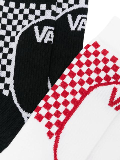 Vans Vans Check-pattern Logo-print Socks (set Of Three)