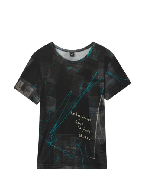 Y's printed crew-neck T-shirt