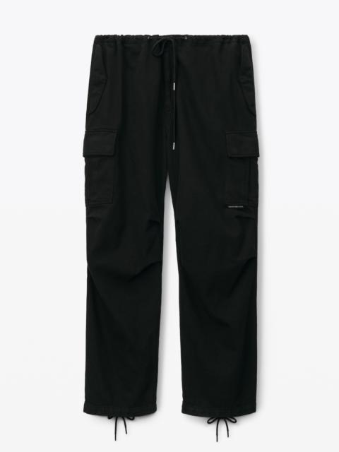 Alexander Wang PARACHUTE PANT IN WASHED BLACK DENIM