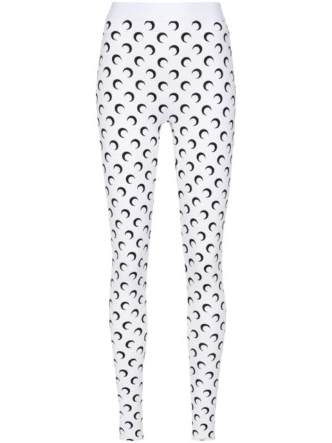 Marine Serre crescent moon-print leggings