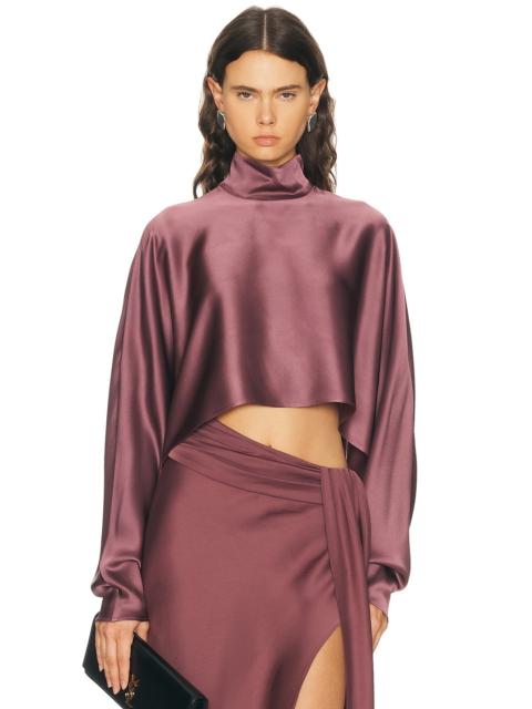 LAPOINTE Satin Caftan Top