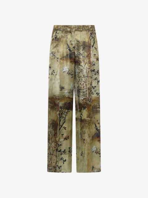 Pierre-Louis Mascia botanical-print wide-leg trousers