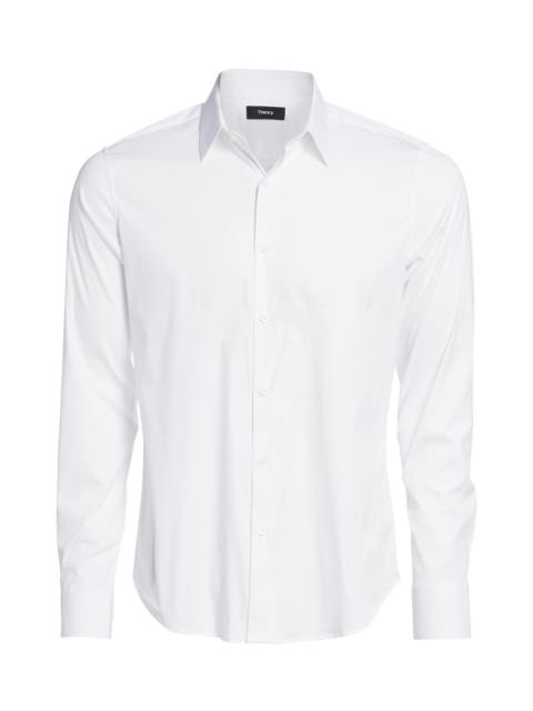 Theory Men's Sylvain Wealth Poplin Long-Sleeve Shirt - White
