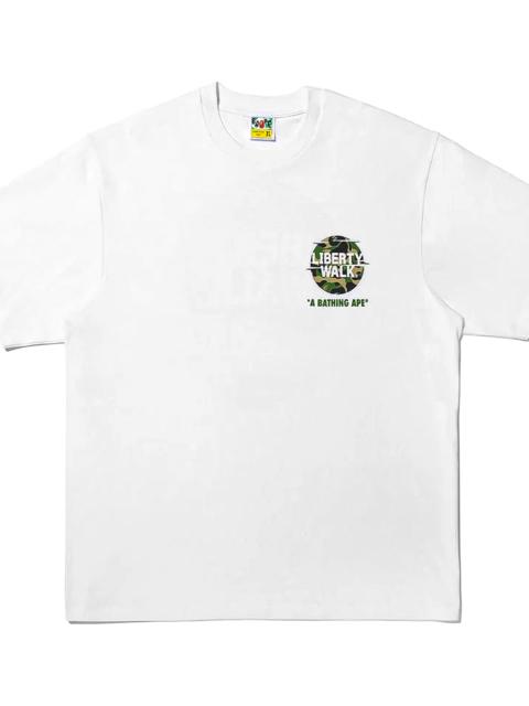 A BATHING APE® Liberty Walk ABC Camo Logo Relaxed Fit Tee "White" 001TEM231911CWHT
