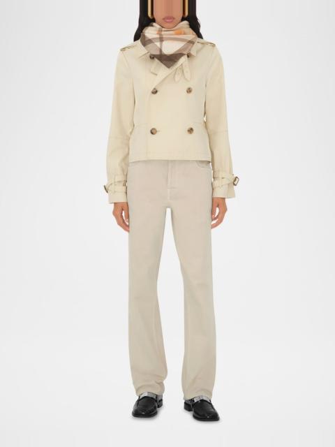 Burberry Watercolor Check-Print Silk Scarf