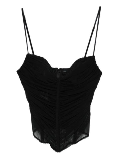 Blumarine ruched mesh top