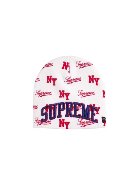 Supreme New Era Monogram Beanie "SS26 - White" SU27858