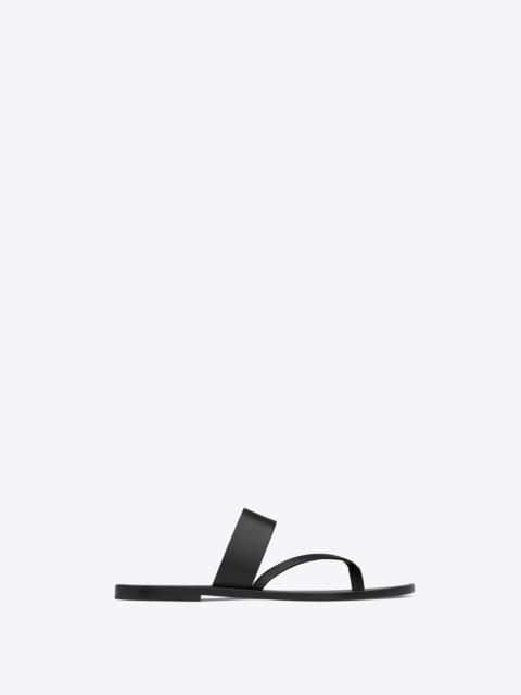 SAINT LAURENT milo slides in smooth leather