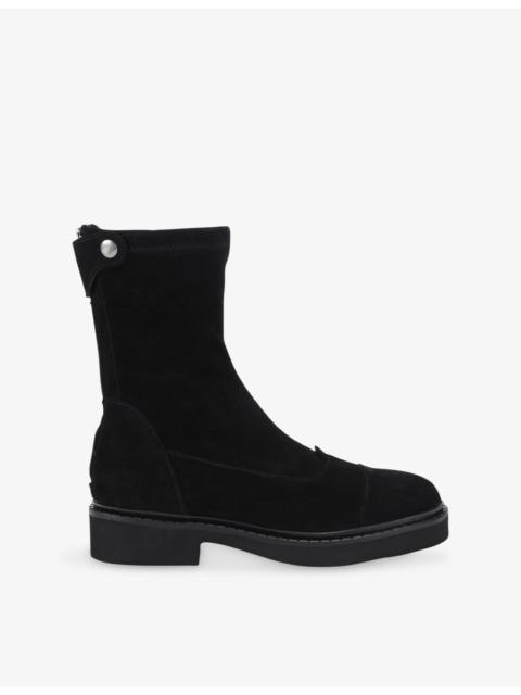 STEVE MADDEN Myer Flat Suede Ankle Boots