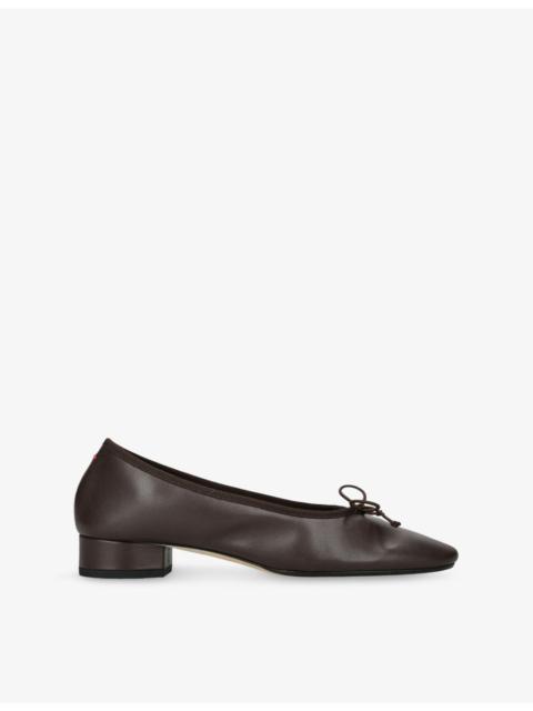 Aeyde Onda Bow-Detail Leather Pumps