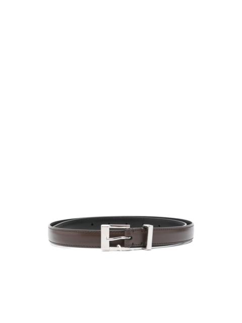 KHAITE leather square-buckle belt