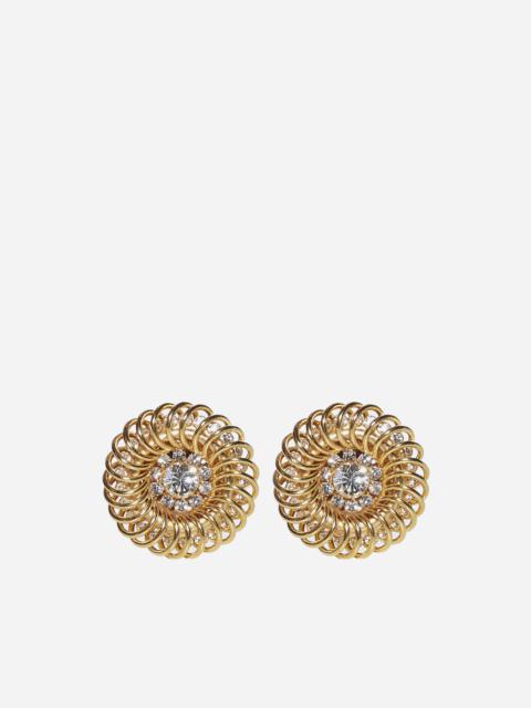 Alessandra Rich Crystal spiral earrings