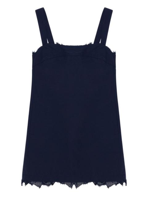 SIMKHAI Sloan lace-trimmed cotton mini dress