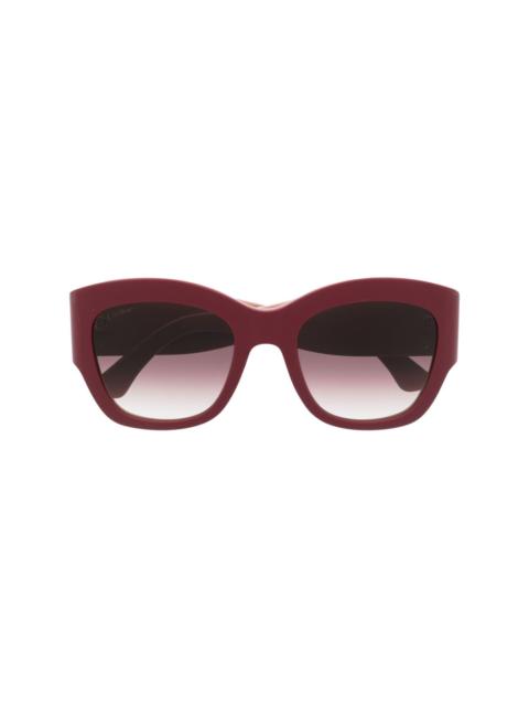 Cartier logo-detail squared-frame sunglasses