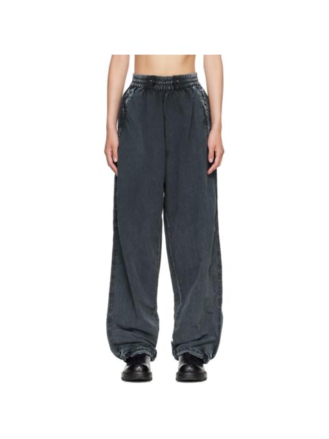 Diesel Navy Acid-Wash Track Pants