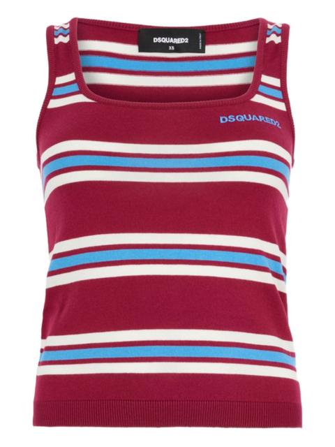 DSQUARED2 striped knit tank top