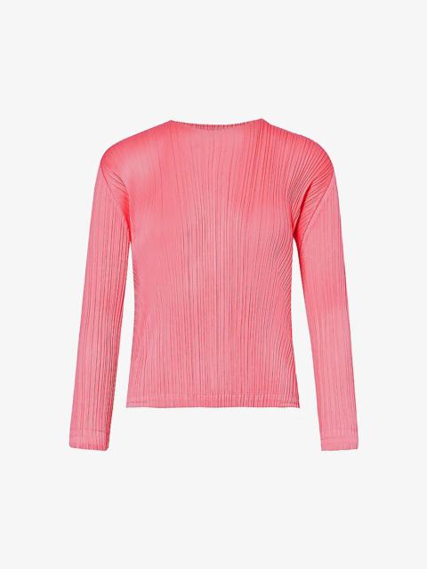 Pleats Please Issey Miyake February pleated knitted top