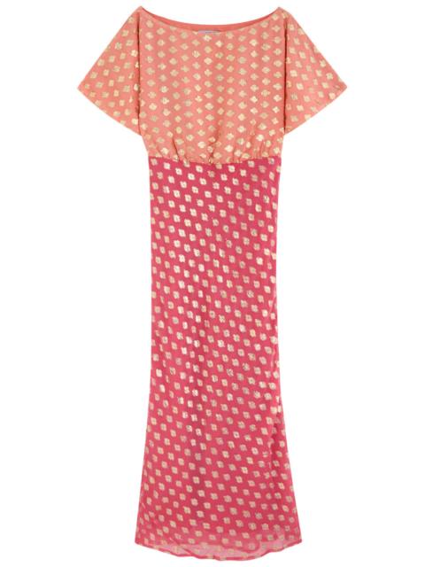 Never Fully Dressed Never Fully Dressed Tilly Embroidered Chiffon Midi Dress