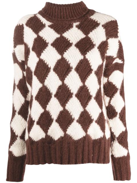 Plan C geometric roll-neck jumper