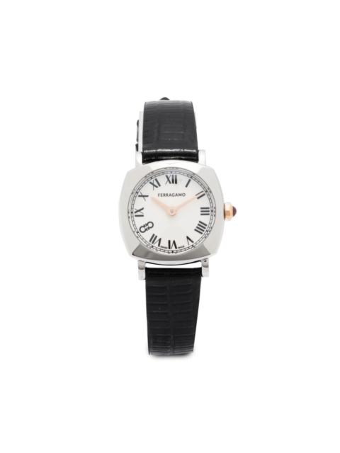 FERRAGAMO Soft Square leather watch
