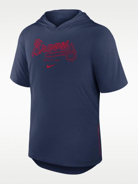 Nike Atlanta Braves Arched Wordmark Men's Nike Dri-FIT MLB Hooded T-Shirt