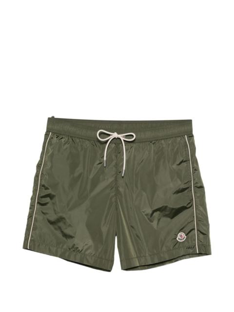 Moncler logo-patch drawstring-waist swim shorts