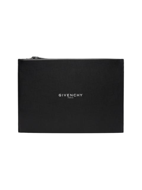 Givenchy Black Antigona Stamped Large Leather Pouch