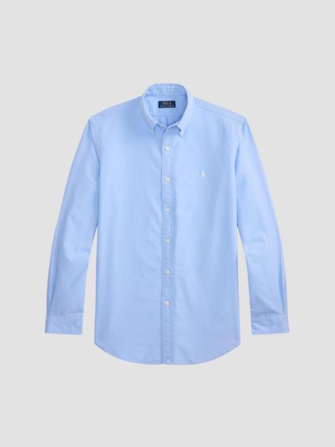 Polo Ralph Lauren Men's Classic Fit Garment-Dyed Oxford Shirt - Austin Blue White