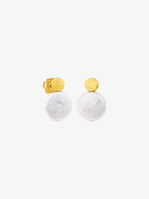 TOUS Alecia Earrings in 18K solid gold with Pearl.