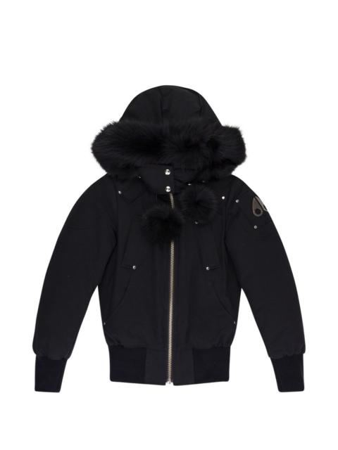 MOOSE KNUCKLES Debbie shearling-trim bomber jacket