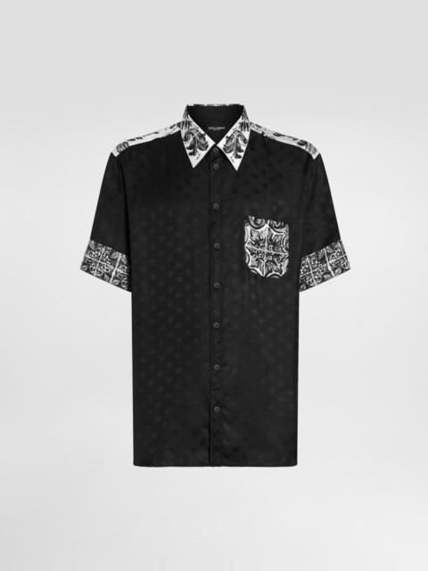 Dolce & Gabbana Majolica-print hawaii silk jacquard shirt