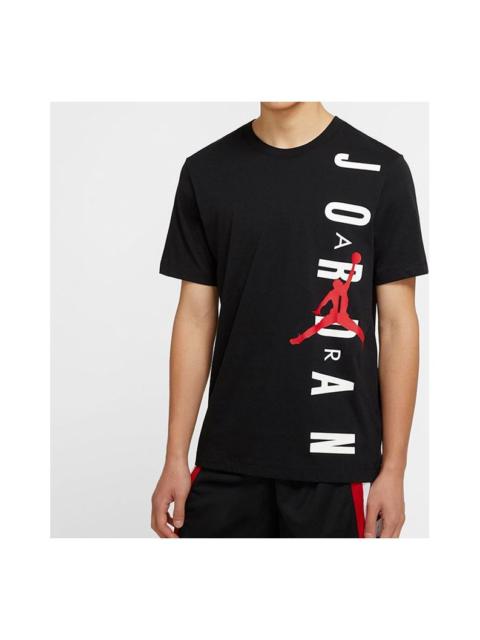 Air Jordan Air Flying Man Logo Round Neck Short Sleeve Black CW0393-010