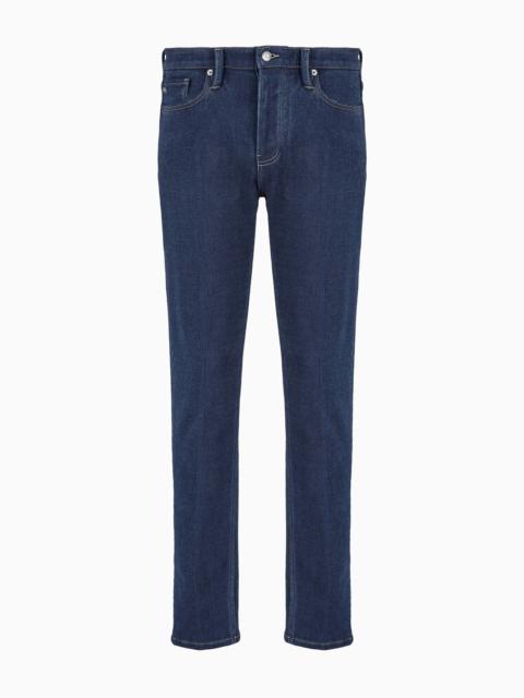 EMPORIO ARMANI J75 Slim-fit soft denim jeans with fleece lining