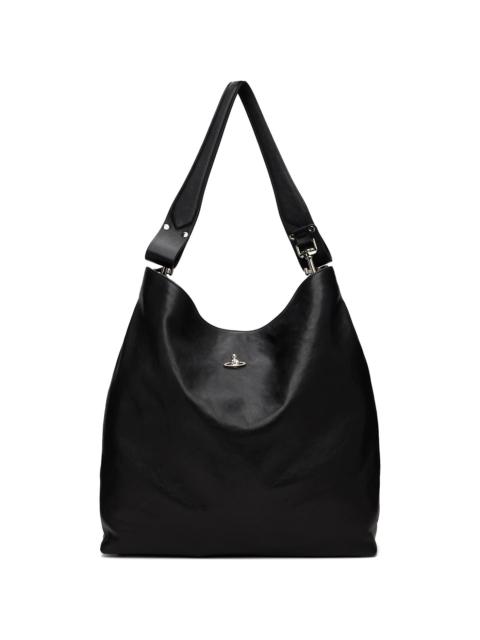 Vivienne Westwood Black Lottie Large Shoulder Tote