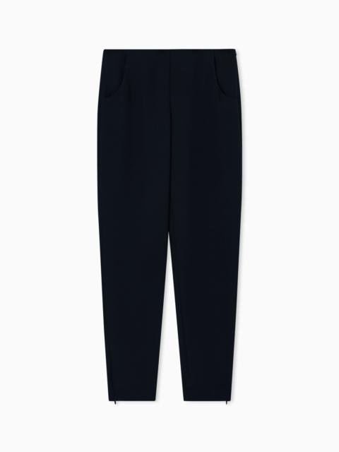 GIORGIO ARMANI CIGARETTE PANTS IN PURE SILK